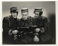 Lot of Five 10 x 8 Glossy Photos From The Three Stooges 1942 Film What's the Matador? and the 1944 Films Idle Roomers & Gents Without Cents -- Very Good Condition